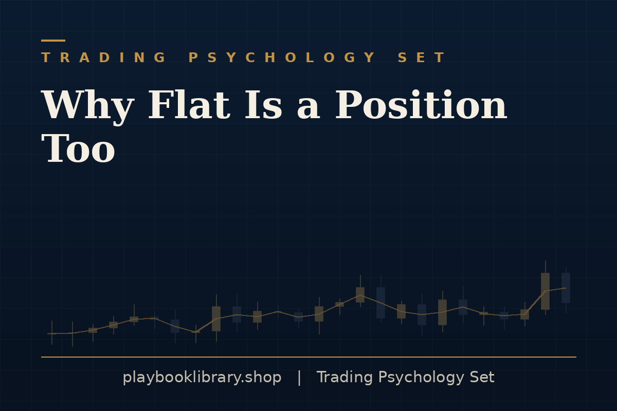 Why Flat Is a Position Too — Trading Psychology Set, playbooklibrary.shop