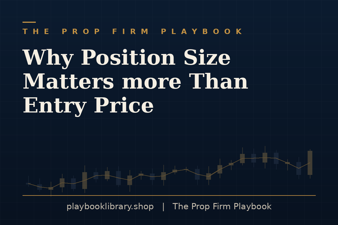 Why Position Size Matters More Than Entry Price — The Prop Firm Playbook, playbooklibrary.shop