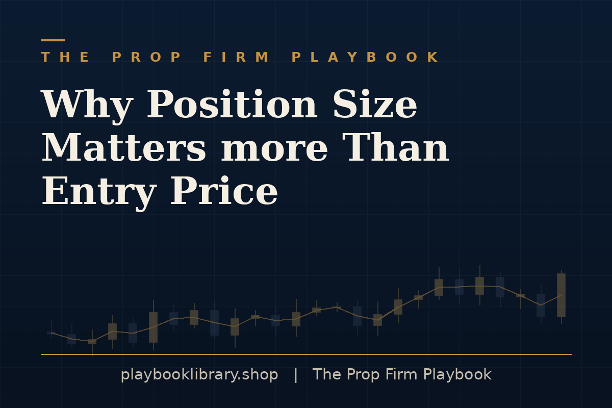 Why Position Size Matters More Than Entry Price — The Prop Firm Playbook, playbooklibrary.shop
