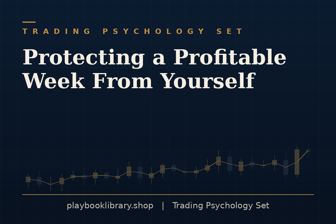 Protecting a Profitable Week From Yourself — Trading Psychology Set, playbooklibrary.shop