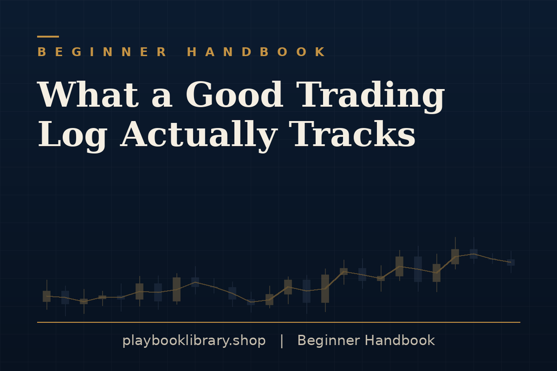What a Good Trading Log Actually Tracks — Beginner Handbook, playbooklibrary.shop