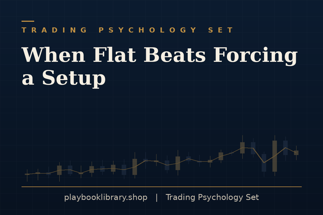 When Flat Beats Forcing a Setup — Trading Psychology Set, playbooklibrary.shop
