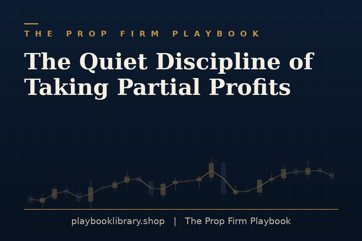 The Quiet Discipline of Taking Partial Profits — The Prop Firm Playbook, playbooklibrary.shop