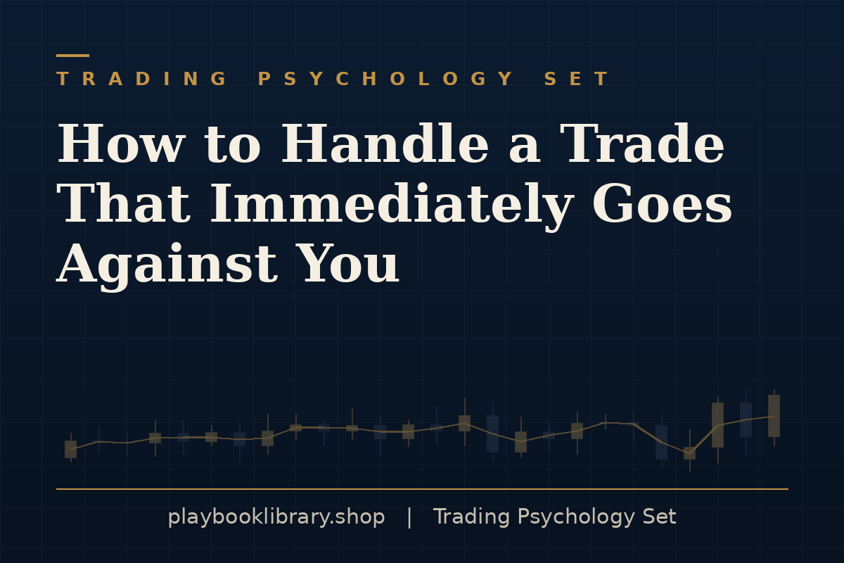 How to Handle a Trade That Immediately Goes Against You — Trading Psychology Set, playbooklibrary.shop