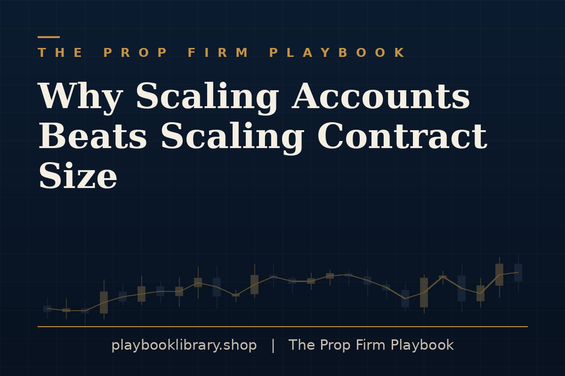 Why Scaling Accounts Beats Scaling Contract Size — The Prop Firm Playbook, playbooklibrary.shop