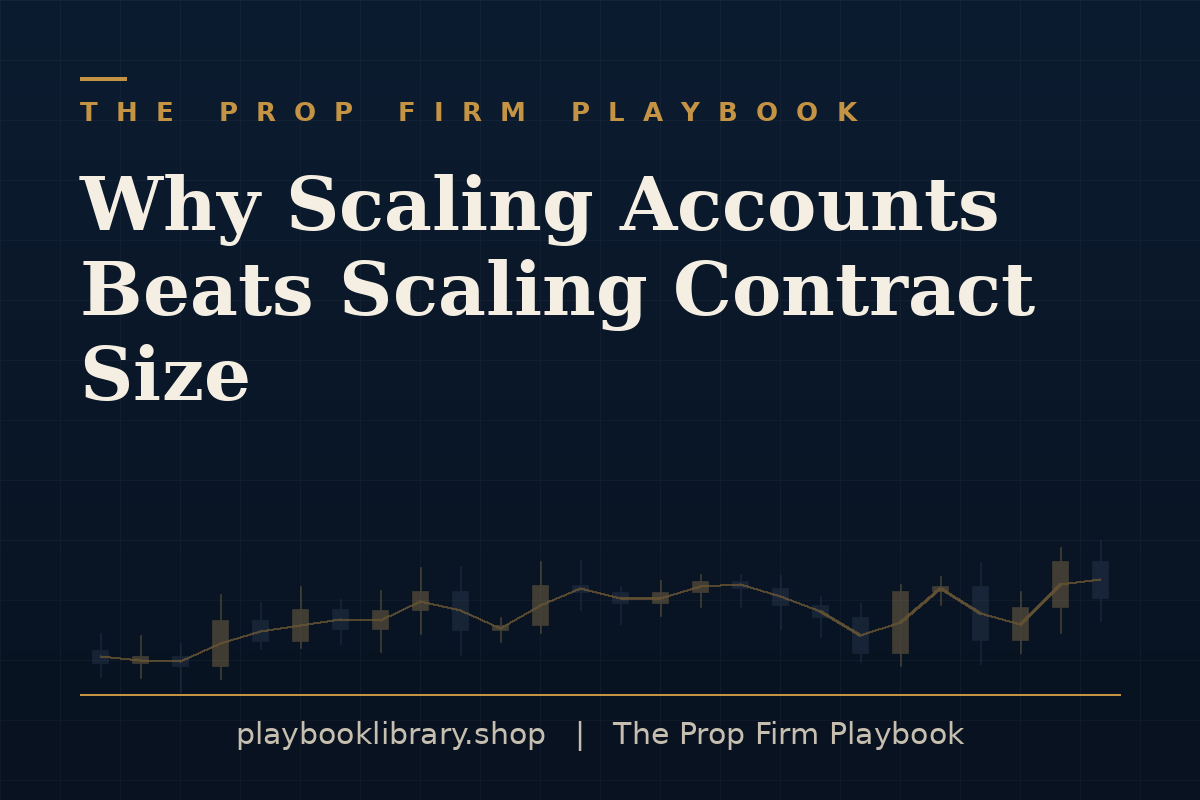 Why Scaling Accounts Beats Scaling Contract Size — The Prop Firm Playbook, playbooklibrary.shop