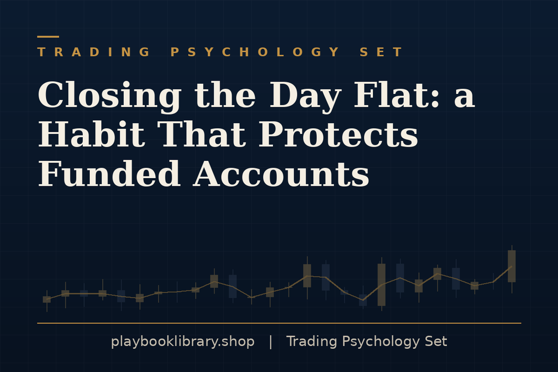 Closing the Day Flat: A Habit That Protects Funded Accounts — Trading Psychology Set, playbooklibrary.shop