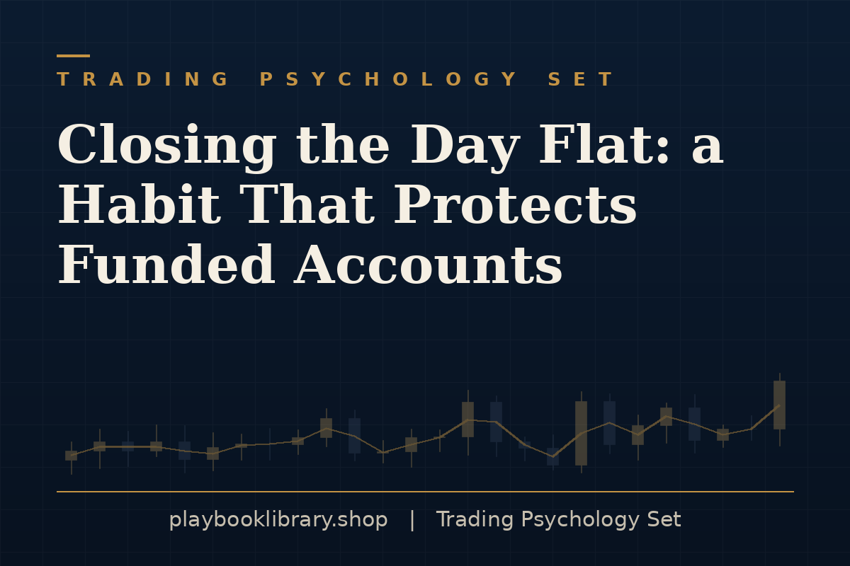 Closing the Day Flat: A Habit That Protects Funded Accounts — Trading Psychology Set, playbooklibrary.shop