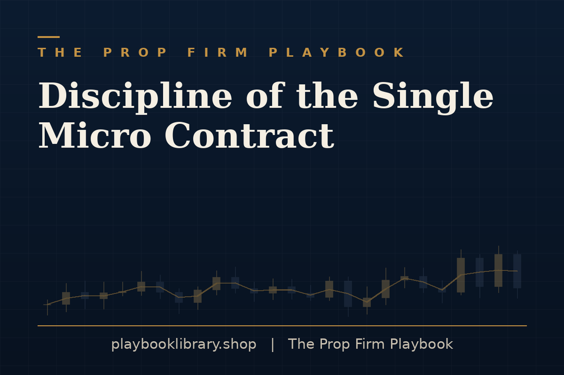 Discipline of the Single Micro Contract — The Prop Firm Playbook, playbooklibrary.shop