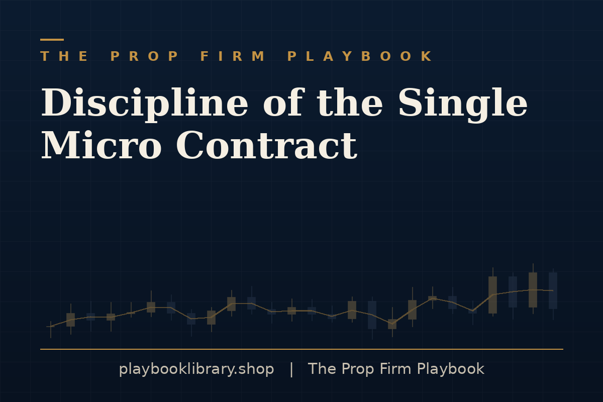 Discipline of the Single Micro Contract — The Prop Firm Playbook, playbooklibrary.shop