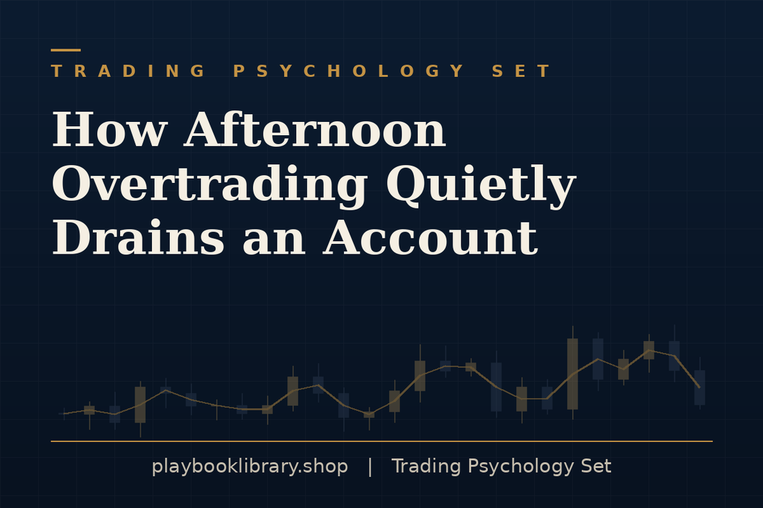 How Afternoon Overtrading Quietly Drains an Account — Trading Psychology Set, playbooklibrary.shop