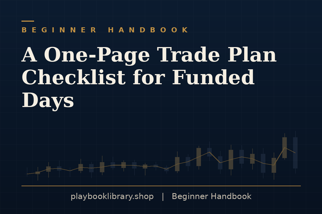 A One-Page Trade Plan Checklist for Funded Days — Beginner Handbook, playbooklibrary.shop