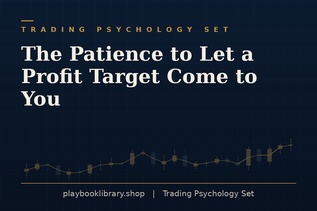 The Patience to Let a Profit Target Come to You — Trading Psychology Set, playbooklibrary.shop