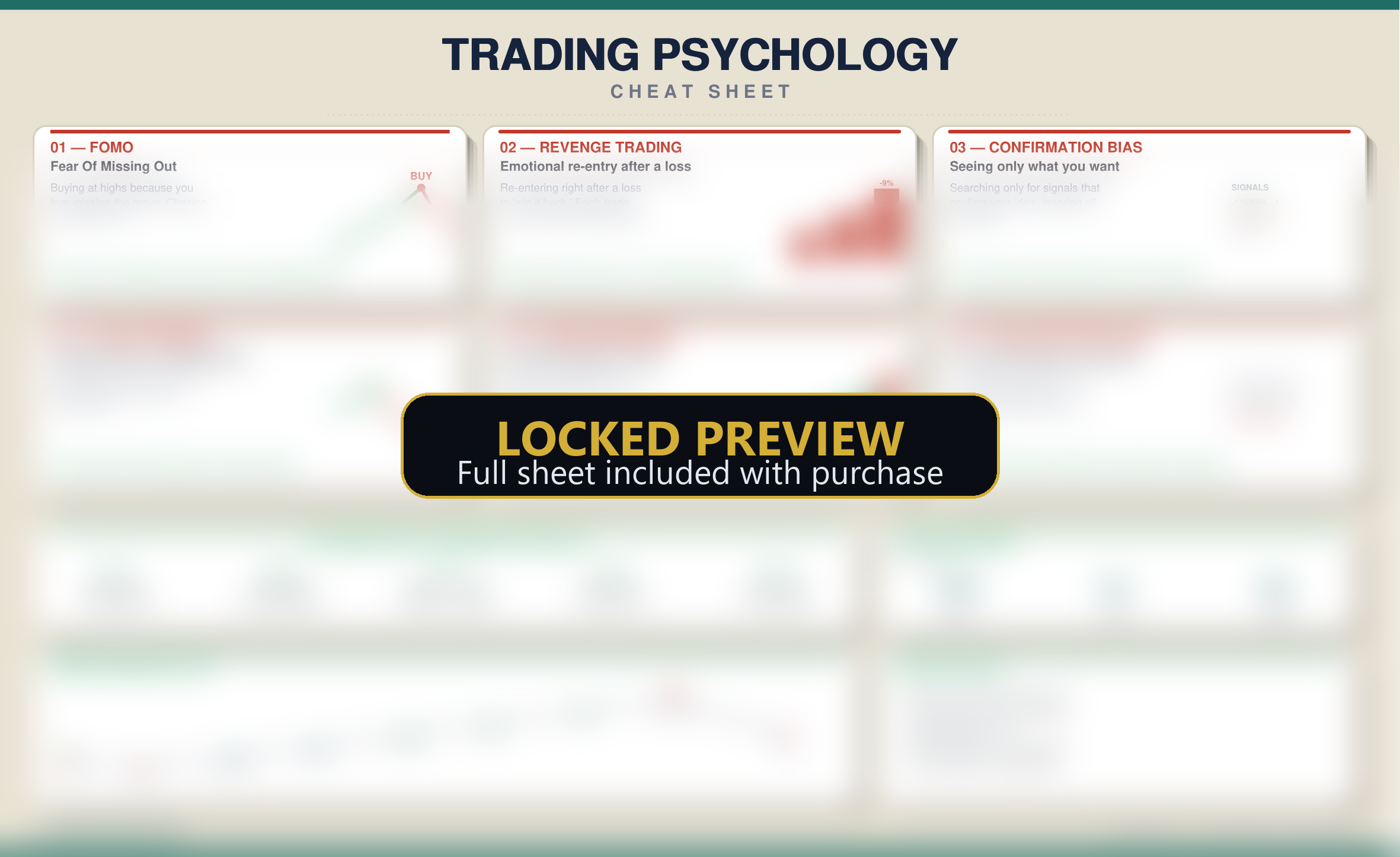 Trading Psychology Cheat Sheet — Ivory (locked preview)