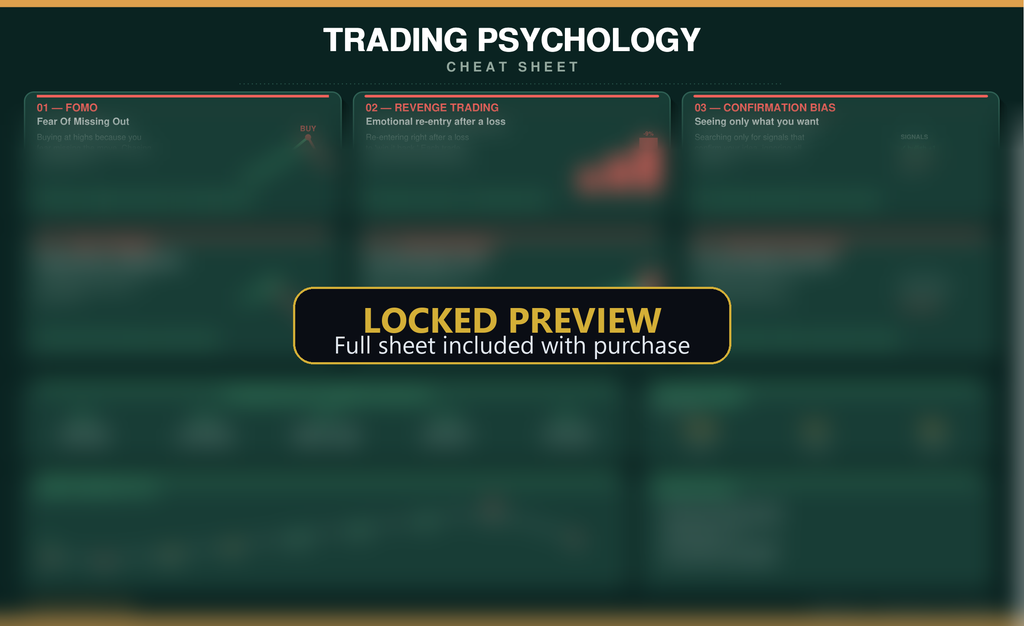 Trading Psychology Cheat Sheet — Petrol (locked preview)